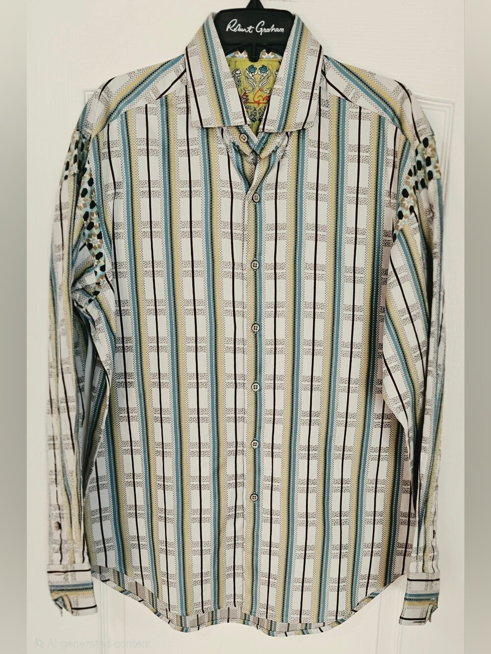 Robert Graham Vertical Stripe Dress Shirt New Without Tags.